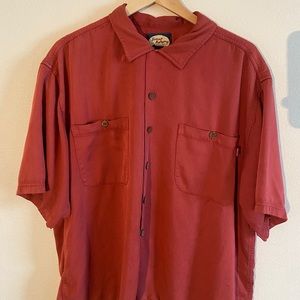 Tommy Bahama red button up Cigar Club